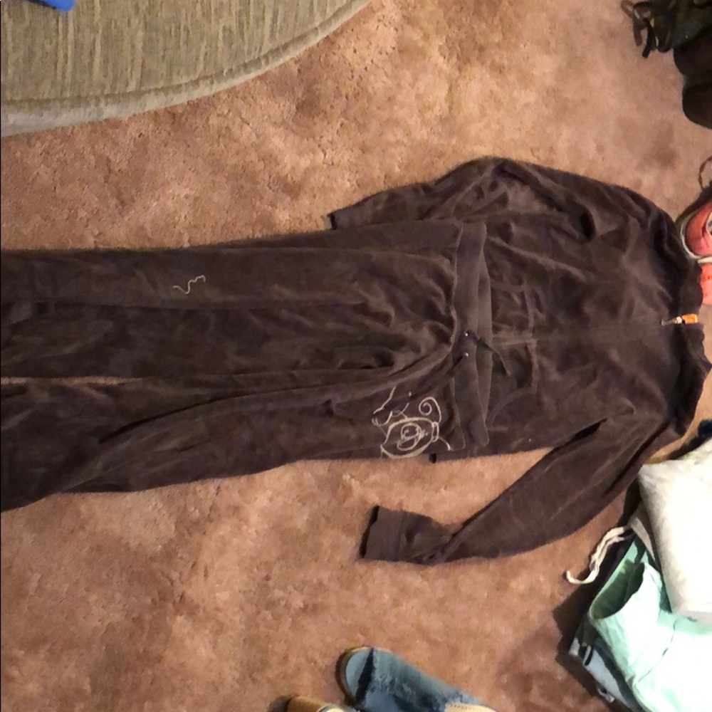 Brown juicy couture sweat suit size small